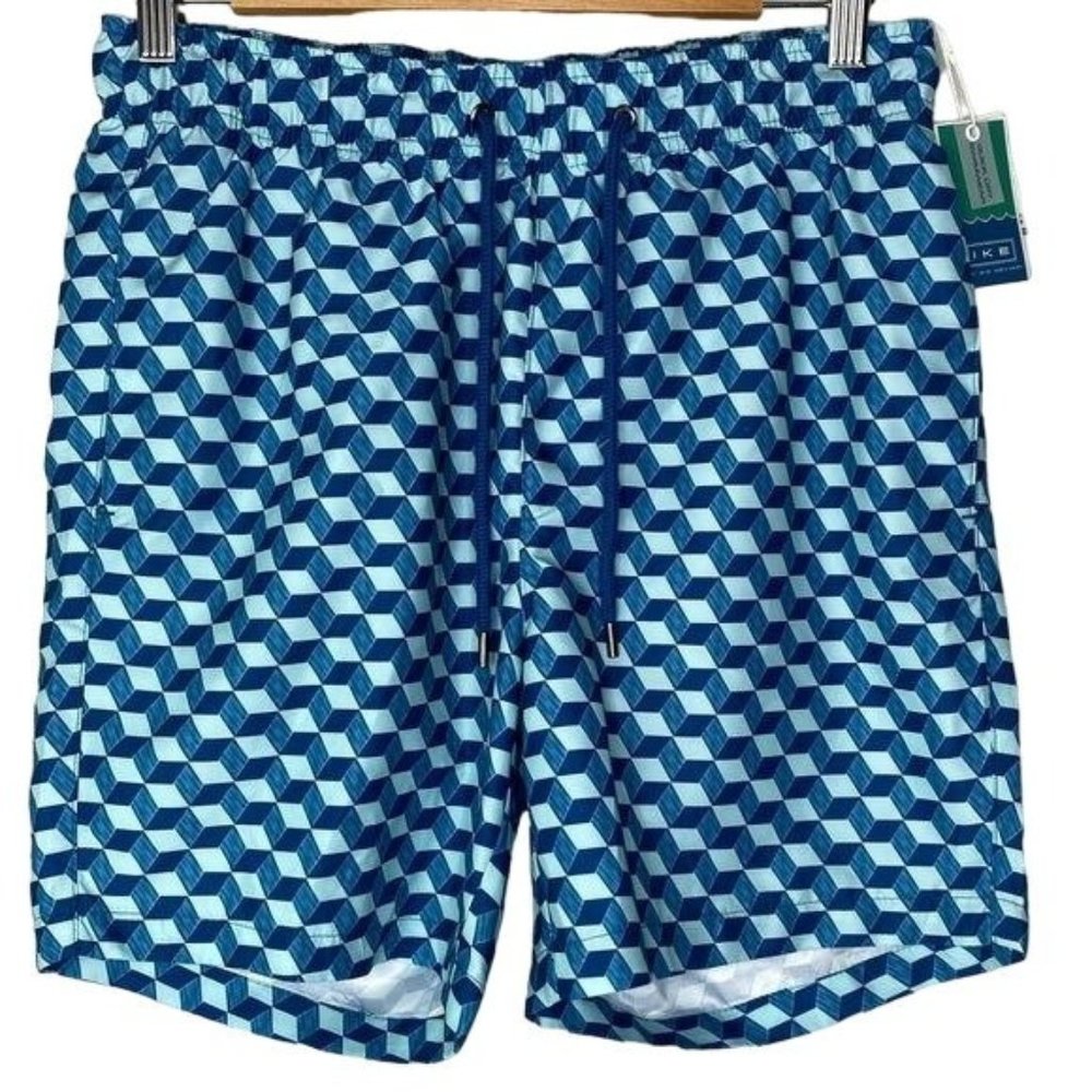 IKE by IKE Behar mens swim trunks lined Blue size small NWT